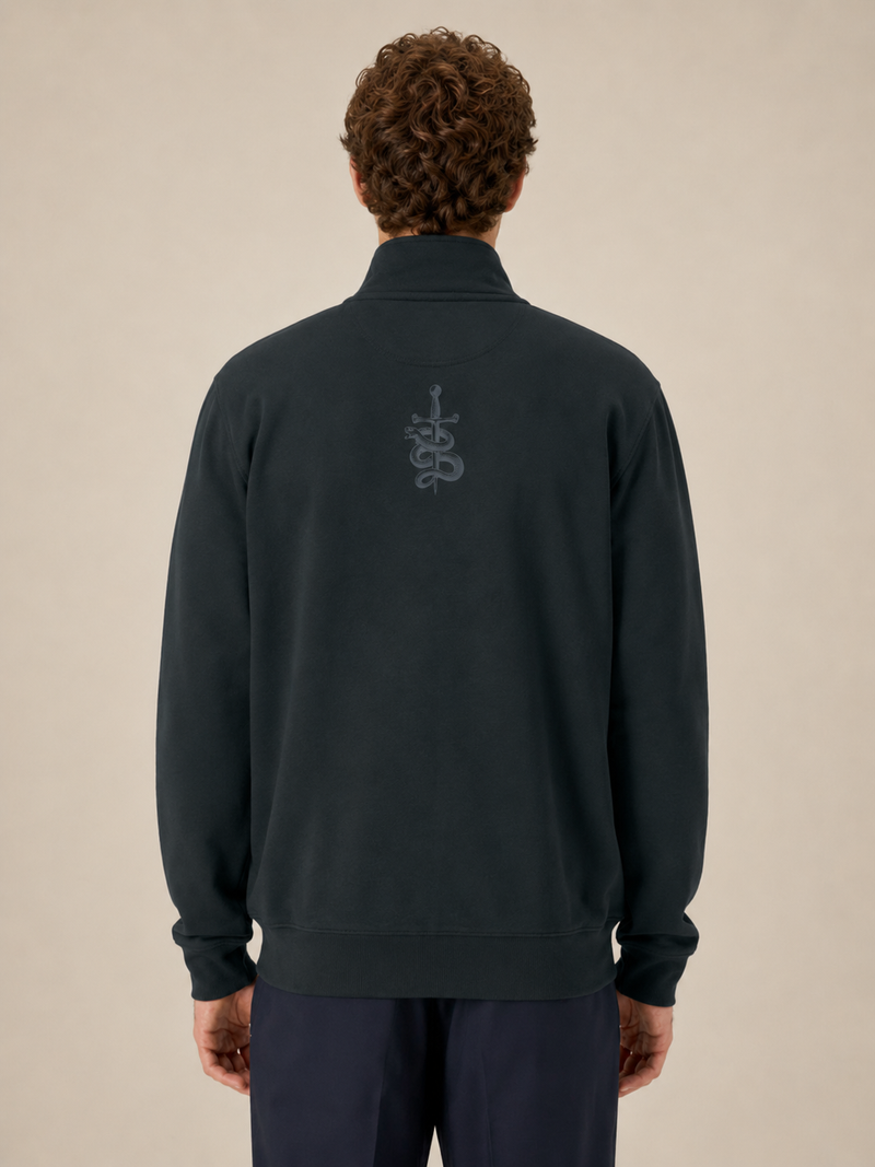 RH Society Zip Sweater Black & Grey