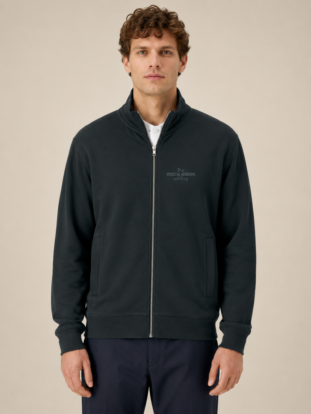 RH Society Zip Sweater Black & Grey