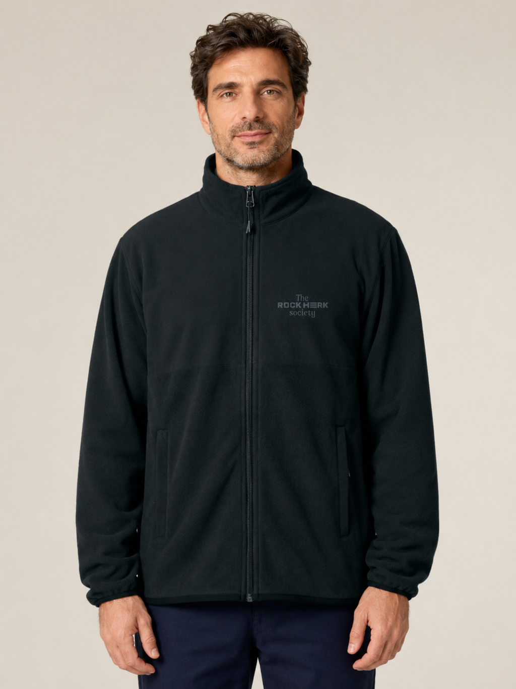 RH Society Fleece Jacket Black & Grey