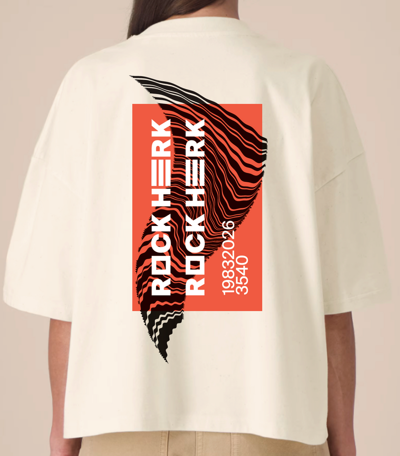 Rock Herk 26 Oversized T-shirt Natural/Red